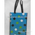 Blue dot promotional cheap logo shopping bags